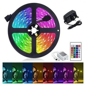 5M RGB 300 LED Light Bar Strip étanche flexible 16 couleur avec télécommande