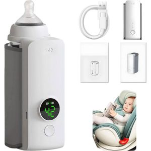 General جهاز تدفئة زجاجات ذكي محمول، قابل لإعادة الشحن عبر منفذ USB، مزود بشاشة رقمية، مثالي للسفر والاستخدام المنزلي، متعدد الألوان