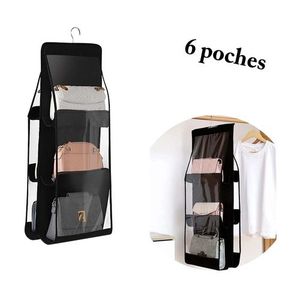 Sac à main de rangement, sacs anti-poussière pour sacs à main, rangement de  sac à main transparent avec fermeture éclair, housse anti-poussière de sac  de luxe, organisateur de placard - AliExpress