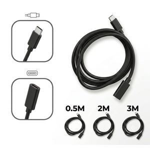 Rallonge Câble USB Type-C Mâle vers Femelle Extension - Multi-Tailles 0.5M / 2M / 3M