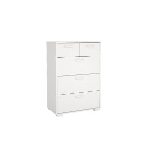 Kitea COMMODE SOFIA 5 Tiroirs - Blanc 