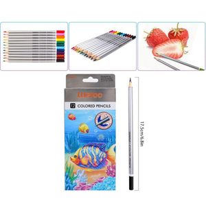 Weibo Crayons de couleur, 12 crayons duo = 24 couleurs, grand modèle