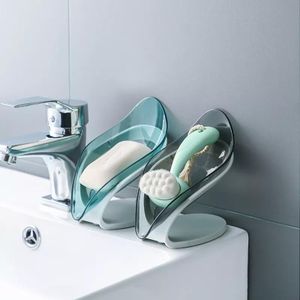 Support Savon avec Pieds et Écoulement d’Eau – Porte-Savon Feuille