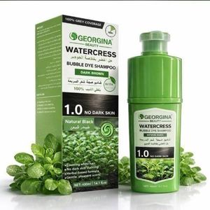 Georgina Beauty Shampoing Colorant Noir homme et femme Naturel Watercress 400 ml coloration