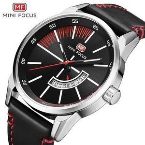 MINI FOCUS MINI montre-bracelet de sport à Quartz pour hommes, montre-bracelet en cuir, étanche, grands nombres