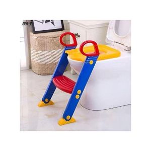 Réducteur de Toilette Bébé & Enfant avec Marche, Escabeau et Poignées–Escalier et Siège WC d’Apprentissage Pliable, Réglable & Antidérapant–Pot d’Entraînement–Confortable, Sécurisé, Facile à Installer & à Nettoyer–Idéal Apprentissage Propreté à la Maison