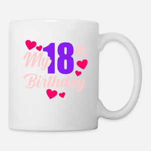 18th Birthday Mug, Haut Qualité , كأس ,كوب مخصص ,هدية عيد ميلاد