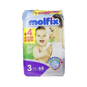 Molfix Couches Bébé Culottes Taille 3 Midi (10 Pièces)