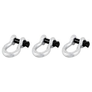 Lot de 3 - Manille Droite En Acier Forgé - Accessoire de Levage et de Fixation - Usage Industriel et Bricolage - 11mm