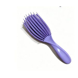 Brosse démêlante flexible(detangling brush)cheveux bouclés, frisés, crépus-Violet