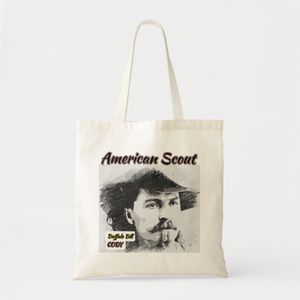 Tote Bag American Scout, Buffalo Bill Cody. Unique, haute qualité