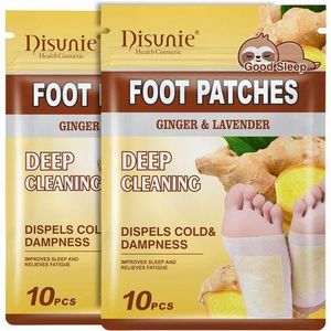 Disunie Patchs pour les pieds nettoyants en profondeur au gingembre et à la lavande (10 pièces)