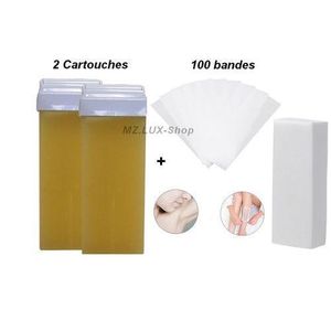 Png Pack 2 Cartouches Cire et paquet de 100 papier dépilatoire