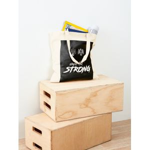 حقيبة يد قطن كلاسيكية RCA باللون الأسود