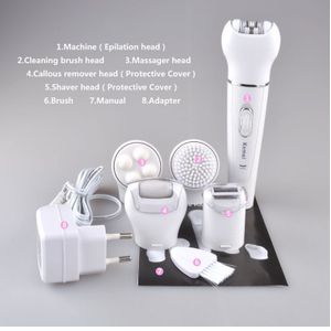 Kemei Ensemble de soins rasage du corps, nettoyage visage, Massage, épilateur indolore