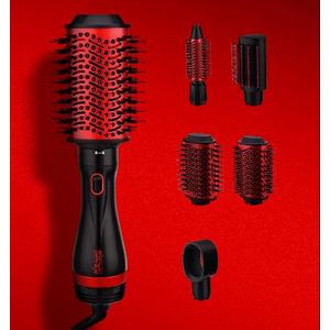 Dsp Brosse à air chaud 5 têtes, sèche-cheveux, lisseur électrique à vent fort, boucleur, peigne à rouleaux, outil de coiffage pour femmes