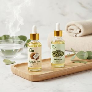 Bio Huile de Coco 30 ml et Huile de sidr 30 ml routine beauté naturel  qualité premium
