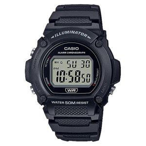 Casio W-219H-1AV - Montre digitale noir en bracelet resine - idéale pour un usage quotidien ou pour des activités sportives - W-219H-1AV