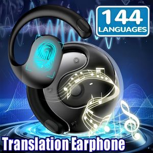 Écouteurs de traduction sans fil Bluetooth avec IA pour traduction linguistique en temps réel,144 langues,écouteurs de traduction instantanée