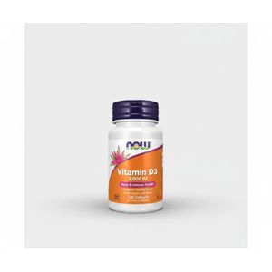 Now Vitamine D3 2000 UI (50 mcg) - 120 Gélules Molles pour la Santé Osseuse et le Soutien Immunitaire
