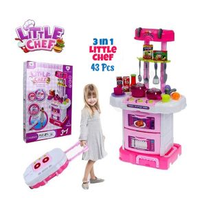 Generic Jouet de Cuisine Little Chef - Ensemble de jeu de Cuisine pour fille  -3 en 1 à prix pas cher