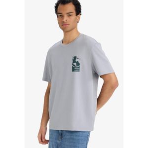 Defacto تيشيرت نص كم قصة عادية برقبة مستديرة