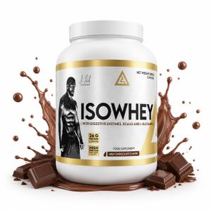 Lazar Angelov Nutrition  ISOWHEY 1,6 kg – 64 Portions –Avec BCAAS et L-Glutamine pour  Développement & Récupération Musculaire