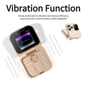 هاتف i16 Pro Mini قابل للطي 2G GSM شريحتين - شاشة ساعة وقارئ فيديو
