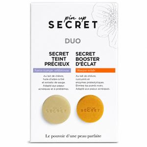 Duo soin visage savon masque au lait de chèvre et masque solide éclat