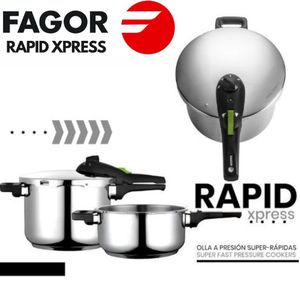Fagor Rapid Express 6L Autocuiseur induction en acier inoxydable cocotte- minute fabrication d'Espagne à prix pas cher