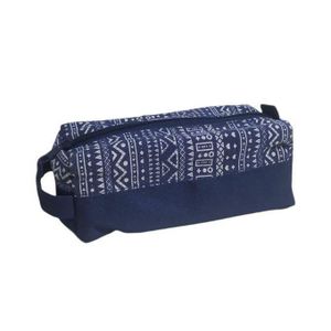 Trousse de rangement ethnique en toile bleue