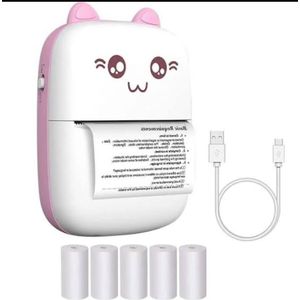 Mini imprimante thermique 58 mm – Impression sans fil Bluetooth, compatible Android et iOS, imprimante de poche pour photos et étiquettes sans encre