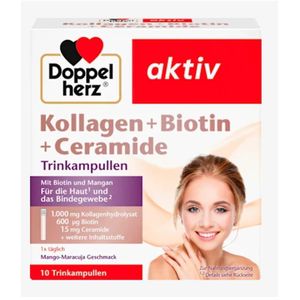 AKTIV Ampoules à boire au collagène + biotine + céramides 10 pcs, 250 ml