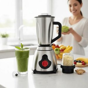 Mixeur électrique en acier inoxydable multifonction avec broyeur à grains intégré