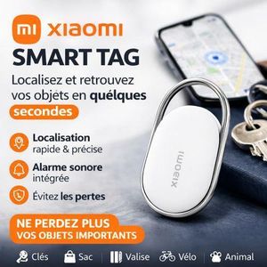 XIAOMI  Tag – Smart Traceur Bluetooth pour Clés, Sac, Valise / Localisateur d’Objets Intelligent / Anti-Perte / Compatible Android & iOS Apple Find My / Tracker Bluetooth