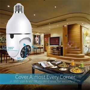 Ampoule Caméra de Surveillance Wifi Lampe Caméra de sécurité, 360°, E27, 1080P