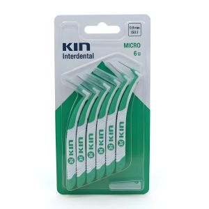 Lot de 2 - Kin Brossette Interdentaire Micro 0.9mm - Hygiène Interdentaire Optimale - 2x6 Unités