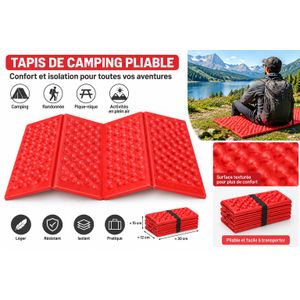 Tapis de Camping Pliable – Matelas Mousse Isolant et Confortable