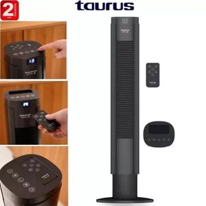Taurus  Ventilateur Colonne BABEL II RCH, 50 W, 4 vitesses, 3 Modes, minuterie jusqu’à 7,5h avec Télécommande