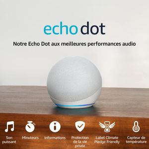 ALEXA ECHO DOT 4 AVEC HORLOGE POUR LA DOMOTIQUE AU MAROC