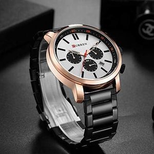 Curren Montre Chronographe – Quartz  Acier Inoxydable, Étanche