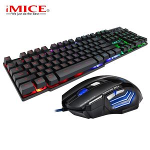 GAMING Pack Clavier LED Rétro-éclairé Rechargeable + Souris 2400DPI - Sans  fil - PC