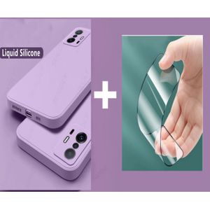 Céramique anti casé Xiaomi Mi 11T + pochette Xiaomi mi 11T Mate Mauve