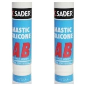 Sader Mastic Silicone - Étanchéité Bâtiment - 310 ML - Lot de 2