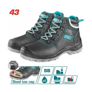 TOTAL Bottes de Sécurité Professionnelles SB - Tige en Cuir Croûte et Embout Acier