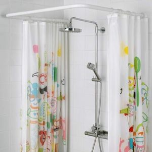 Rideaux de douche et crochets, Salle de bains