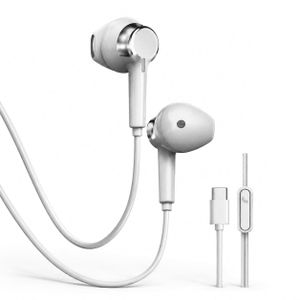 Flair Écouteurs Filaires Type-C avec Microphone – Son Haute Qualité – Clear Sound – Écouteurs Stéréo Intra-Auriculaires – Commande Intégrée – Compatible Smartphones, Tablettes et Appareils USB-C
