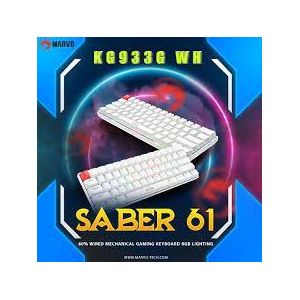 Marvo Clavier Gamer  KG933G Saber 61 EN Blanc