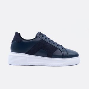 D'Urbano Fascia 016 : Espadrille en cuir Homme Blue