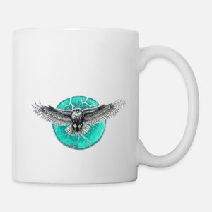 Flying Snowy Owl Mug, Haut Qualité , كأس ,كوب مخصص ,هدية عيد ميلاد